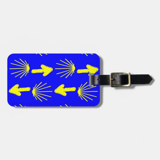 Camino de Santiago Symbolen Bagagelabel (Voorkant horizontaal)