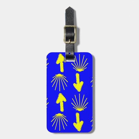 Camino de Santiago Symbolen Bagagelabel (Voorkant verticaal)