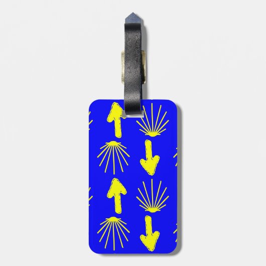 Camino de Santiago Symbolen Bagagelabel (Achterkant verticaal)