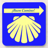 Camino de Santiago Symbolen Bier Onderzetter (Voorkant)