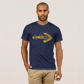 Camino de Santiago T-Shirt (blauw) (Voorkant volledig)