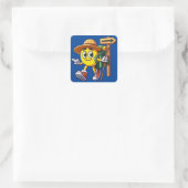 Camino de Santiago Vierkante Sticker (Tas)