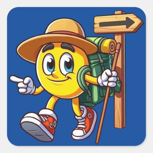 Camino de Santiago Vierkante Sticker (Voorkant)