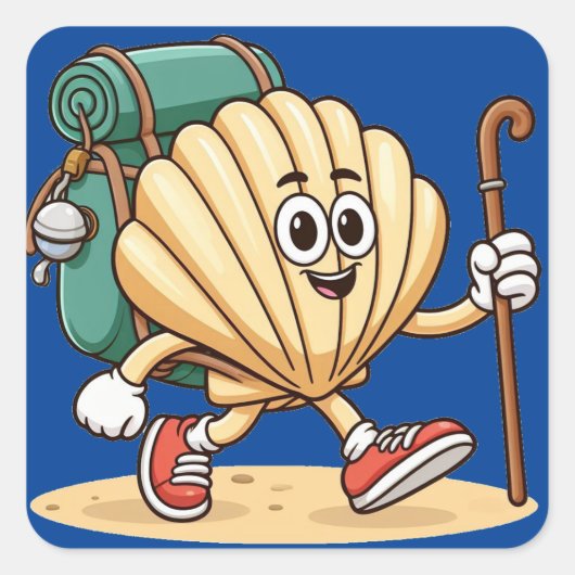 Camino de Santiago Vierkante Sticker (Voorkant)