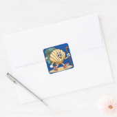 Camino de Santiago Vierkante Sticker (Envelop)