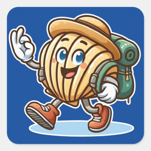 Camino de Santiago Vierkante Sticker (Voorkant)