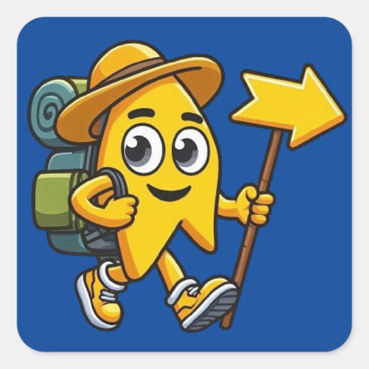 Camino de Santiago Vierkante Sticker (Voorkant)