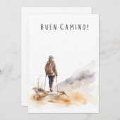 Camino de Santiago Wandelen Vrouw Kaart (Voorkant / Achterkant)