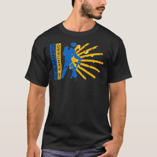 Camino de Santiago. Way of St. James. Hiking logo. T-shirt