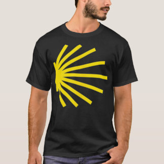 Camino de Santiago Yellow Scallop Shell Trail Symb T-shirt