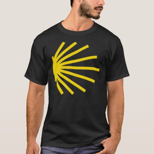 Camino De Santiago - Yellow Shell Trail Marker Ess T-shirt (Voorkant)