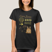 Camino Frances French Way 2023 Santiago de Compost T-shirt (Voorkant)