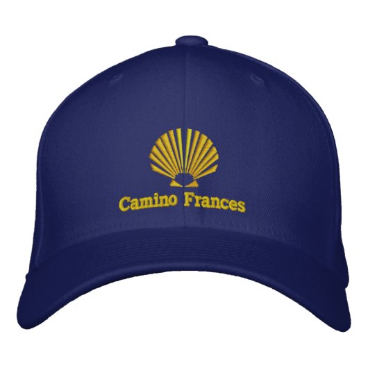 Camino Frances Pilgrims Scallop shell Geborduurde Pet (Voorkant)