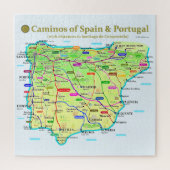 Camino Map Jigsaw Puzzle Legpuzzel (Verticaal)
