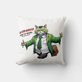 Camino monstruoso al trabajo – Gato Frankenstein Kussen