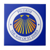 Camino Santiago de Compostela pelgrims Tegeltje (Voorkant)