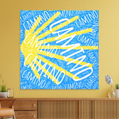 Camino Scallop shell Canvas Afdruk (Insitu (Woonkamer))