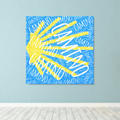 Camino Scallop shell Canvas Afdruk (Insitu (Houten vloer))