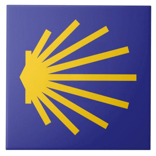 Camino Shell Tegel Marker, Camino de Santiago Tegeltje (Voorkant)