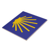 Camino Shell Tegel Marker, Camino de Santiago Tegeltje (Zijkant)