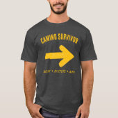 Camino Survivor T-shirt – Buen Camino Gift (Voorkant)
