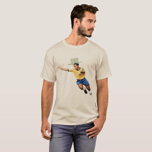 Camisa Brasil Ronaldinho Gaucho Gol de Chapeu 1999 T-shirt (Voorkant volledig)