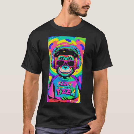 Camisa descolada macaco t-shirt (Voorkant)