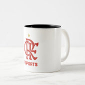 Camisa do flamengo-koffiekreeften tweekleurige koffiemok (Voorkant rechts)