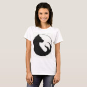Camisa feminina lobo design t-shirt (Voorkant volledig)
