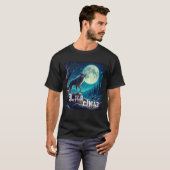 camisa preta estampa lua cheia t-shirt (Voorkant volledig)