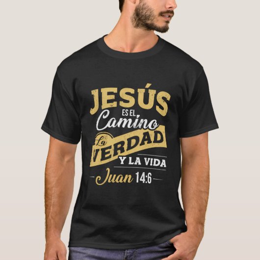 Camisas Cristianas de Manga Larga Sobre Jezus T-shirt (Voorkant)
