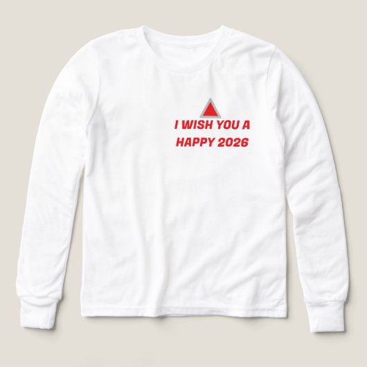 "Camiseta Adolescente Feliz Año Nuevo 2026  (Voorkant)