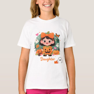 Camiseta Adorable de Fantasmas y Calabazas para Ni T-shirt