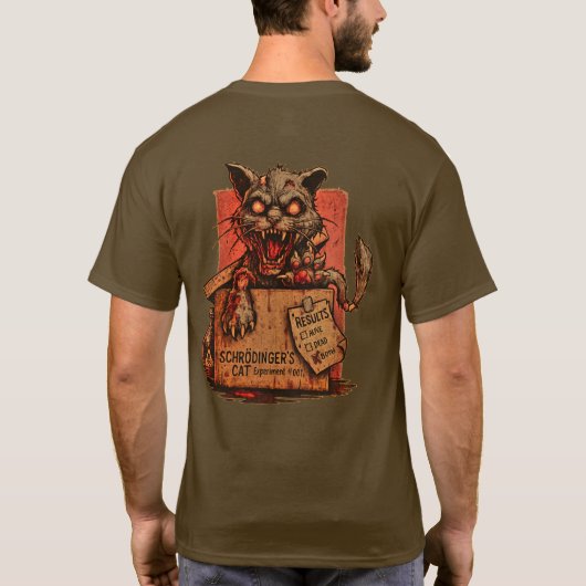 Camiseta Adulto Schrodinger's Zombie Cat - Back T-shirt (Achterkant)