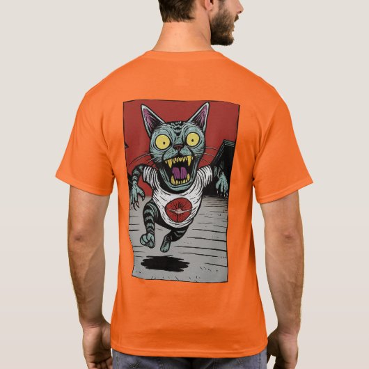 Camiseta Adulto Zombie Runner Cat - Back T-shirt (Achterkant)
