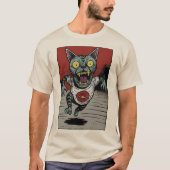 Camiseta Adulto Zombie Runner Cat - Front T-shirt (Voorkant)