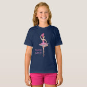 Camiseta Bailarina ballet con abanico rosa T-shirt (Voorkant volledig)