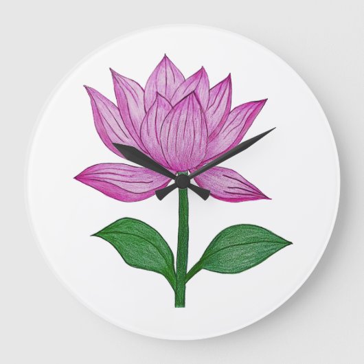 Camiseta básia mujer, con flor rosada grote klok (Voorkant)