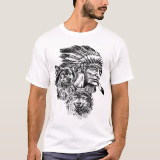 Camiseta Básica, Branco, Designer Indio e Animais T-shirt
