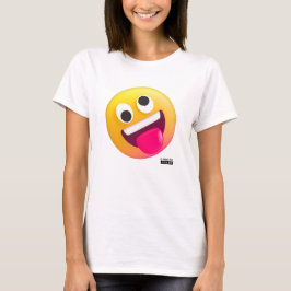 Camiseta básica feminina de emoji maluquinho t-shirt