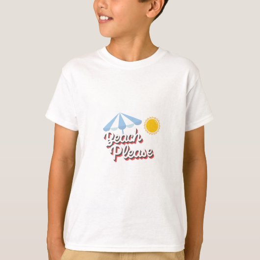 Camiseta básica para niños Beach please T-shirt (Voorkant)