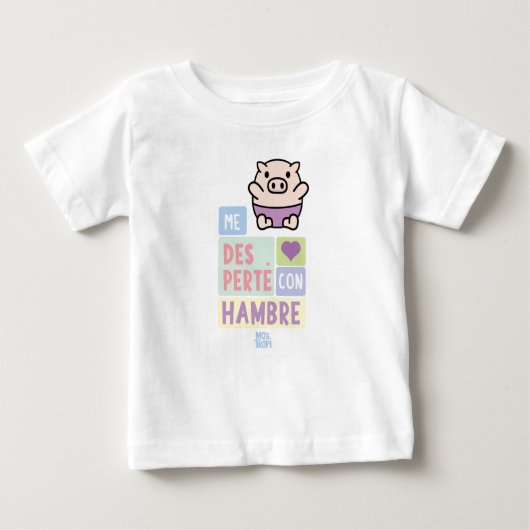Camiseta Bebé│Me desperté con hambre (Voorkant)
