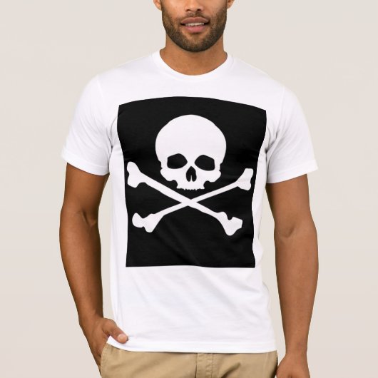 Camiseta Bella+Canvas Bandeira Pirata Clássica T-shirt (Voorkant)