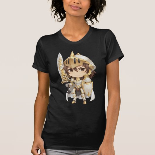 Camiseta Bella+Canvas Cavaleiro Chibi [M] T-shirt (Voorkant)