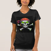 Camiseta Bella+Canvas Caveira Pirata Neon Verde T-shirt (Voorkant)