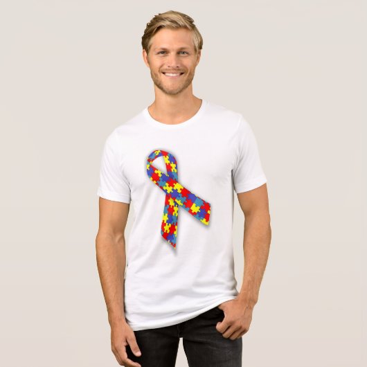 Camiseta Bella+Canvas Tri-blend laço Shirt (Voorkant volledig)