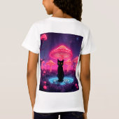 camiseta black cat in the psychedelic world t-shirt (Achterkant)