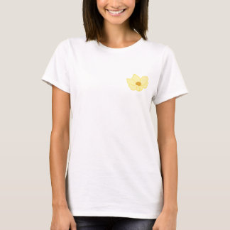 Camiseta blanca estampado de flor Monterón T-shirt