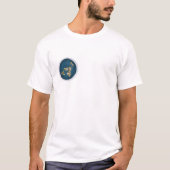 camiseta blanca mapa tierra plana t-shirt (Voorkant)
