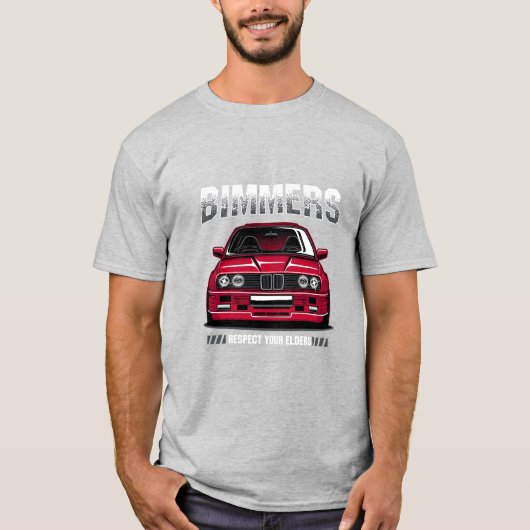Camiseta BMW E30 "Respect Your Elders" – La Fuerza T-shirt (Voorkant)
